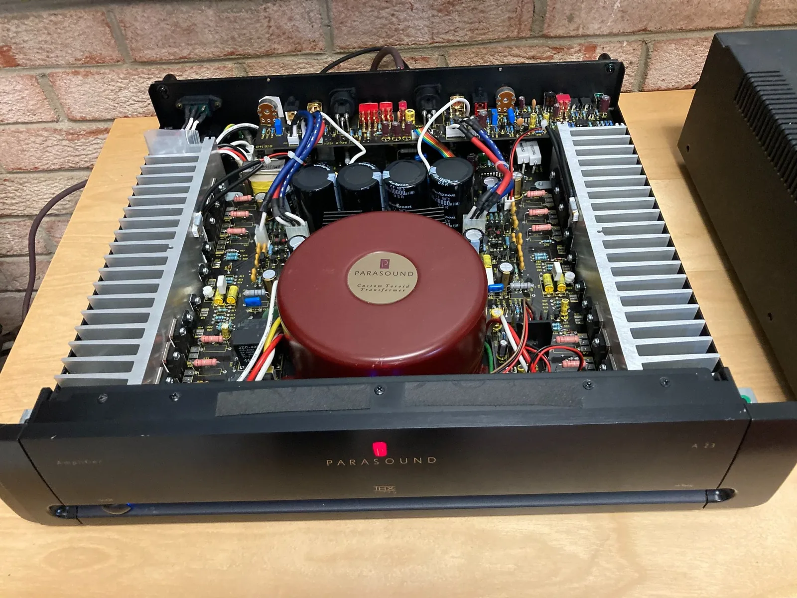 Amplifier internals during a bench repair